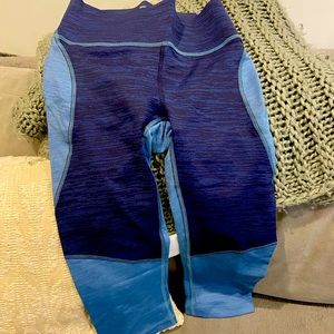 Brand new, tags on two-tone blue crops by Outdoor Voices
